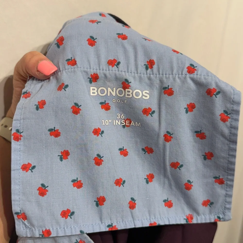 Bonobos Justin Rose Highland Tour Shorts Maroon 10” Golf Shorts Size 36 - Picture 8 of 9